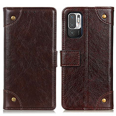 Funda de Cuero Cartera con Soporte Carcasa K06Z para Xiaomi POCO M3 Pro 5G Marron