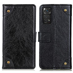 Funda de Cuero Cartera con Soporte Carcasa K06Z para Xiaomi Redmi Note 11 4G (2022) Negro