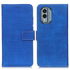 Funda de Cuero Cartera con Soporte Carcasa K07Z para Nokia X30 5G Azul
