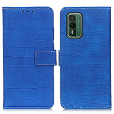 Funda de Cuero Cartera con Soporte Carcasa K07Z para Nokia XR21 Azul