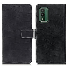 Funda de Cuero Cartera con Soporte Carcasa K07Z para Nokia XR21 Negro