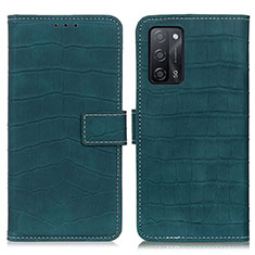 Funda de Cuero Cartera con Soporte Carcasa K07Z para Oppo A55 5G Verde