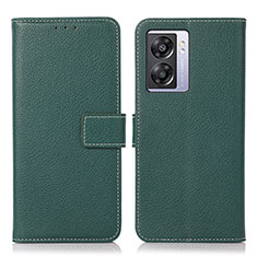 Funda de Cuero Cartera con Soporte Carcasa K07Z para Oppo A57 5G Verde