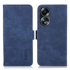 Funda de Cuero Cartera con Soporte Carcasa K07Z para Oppo A78 5G Azul