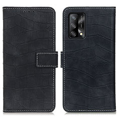 Funda de Cuero Cartera con Soporte Carcasa K07Z para Oppo F19s Negro