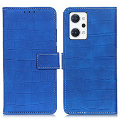 Funda de Cuero Cartera con Soporte Carcasa K07Z para Oppo Reno7 A Azul