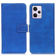 Funda de Cuero Cartera con Soporte Carcasa K07Z para Xiaomi Redmi Note 12 Pro+ Plus 5G Azul