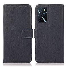 Funda de Cuero Cartera con Soporte Carcasa K08Z para Oppo A54s Azul Real