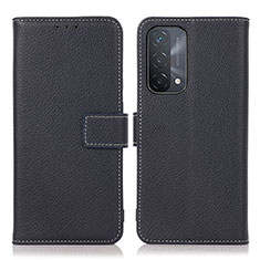 Funda de Cuero Cartera con Soporte Carcasa K08Z para Oppo A74 5G Azul Real