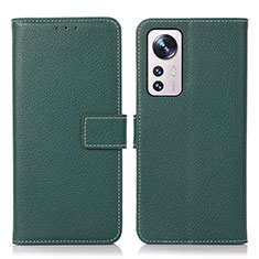 Funda de Cuero Cartera con Soporte Carcasa K08Z para Xiaomi Mi 12S Pro 5G Verde