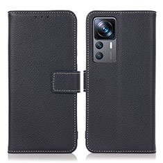 Funda de Cuero Cartera con Soporte Carcasa K08Z para Xiaomi Mi 12T Pro 5G Azul Real