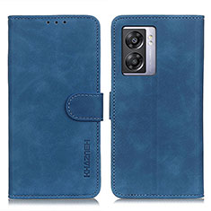 Funda de Cuero Cartera con Soporte Carcasa K09Z para Oppo A56S 5G Azul