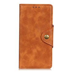 Funda de Cuero Cartera con Soporte Carcasa L01 para Alcatel 3 (2019) Naranja