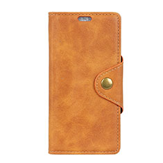 Funda de Cuero Cartera con Soporte Carcasa L01 para Alcatel 7 Naranja