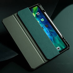 Funda de Cuero Cartera con Soporte Carcasa L01 para Apple iPad Air 10.9 (2020) Verde Noche