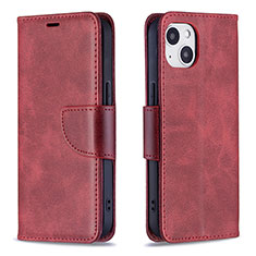 Funda de Cuero Cartera con Soporte Carcasa L01 para Apple iPhone 14 Plus Rojo