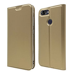 Funda de Cuero Cartera con Soporte Carcasa L01 para Asus Zenfone Max Plus M1 ZB570TL Oro