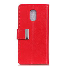 Funda de Cuero Cartera con Soporte Carcasa L01 para Asus ZenFone V Live Rojo