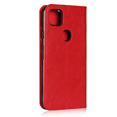 Funda de Cuero Cartera con Soporte Carcasa L01 para Google Pixel 4a Rojo