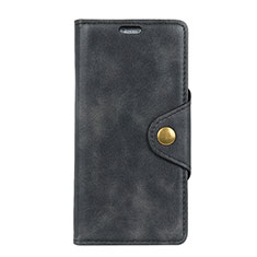 Funda de Cuero Cartera con Soporte Carcasa L01 para HTC Desire 12S Negro