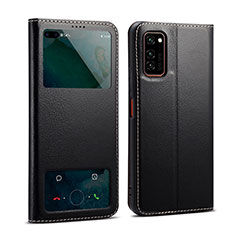 Funda de Cuero Cartera con Soporte Carcasa L01 para Huawei Honor View 30 Pro 5G Negro