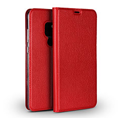 Funda de Cuero Cartera con Soporte Carcasa L01 para Huawei Mate 20 Rojo