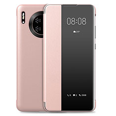 Funda de Cuero Cartera con Soporte Carcasa L01 para Huawei Mate 30E Pro 5G Oro Rosa