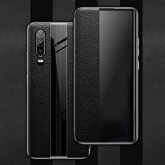 Funda de Cuero Cartera con Soporte Carcasa L01 para Huawei P30 Negro