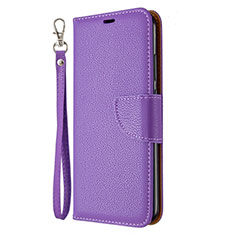 Funda de Cuero Cartera con Soporte Carcasa L01 para Huawei P40 Lite E Morado