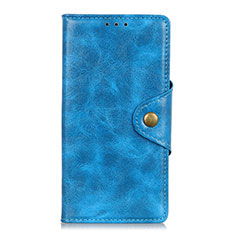 Funda de Cuero Cartera con Soporte Carcasa L01 para Huawei Y8p Azul Cielo