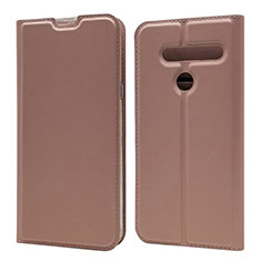 Funda de Cuero Cartera con Soporte Carcasa L01 para LG G8 ThinQ Oro Rosa