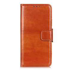 Funda de Cuero Cartera con Soporte Carcasa L01 para Motorola Moto G Fast Naranja