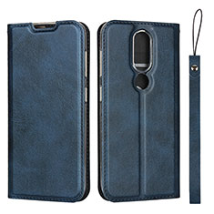 Funda de Cuero Cartera con Soporte Carcasa L01 para Nokia 4.2 Azul