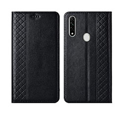 Funda de Cuero Cartera con Soporte Carcasa L01 para Oppo A8 Negro