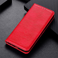 Funda de Cuero Cartera con Soporte Carcasa L01 para Oppo Reno4 Lite Rojo