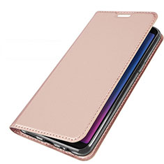 Funda de Cuero Cartera con Soporte Carcasa L01 para Samsung Galaxy A6s Oro Rosa
