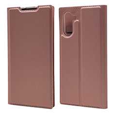 Funda de Cuero Cartera con Soporte Carcasa L01 para Samsung Galaxy Note 10 5G Oro Rosa