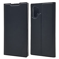 Funda de Cuero Cartera con Soporte Carcasa L01 para Samsung Galaxy Note 10 Plus Negro