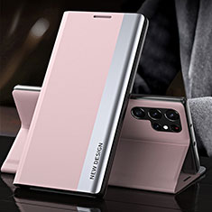 Funda de Cuero Cartera con Soporte Carcasa L01 para Samsung Galaxy S21 Ultra 5G Rosa