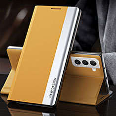 Funda de Cuero Cartera con Soporte Carcasa L01 para Samsung Galaxy S22 Plus 5G Amarillo