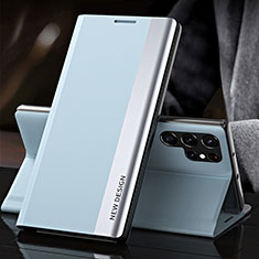 Funda de Cuero Cartera con Soporte Carcasa L01 para Samsung Galaxy S23 Ultra 5G Azul Claro