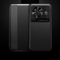 Funda de Cuero Cartera con Soporte Carcasa L01 para Vivo X80 Pro 5G Negro