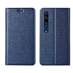 Funda de Cuero Cartera con Soporte Carcasa L01 para Xiaomi Mi 10 Azul