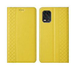Funda de Cuero Cartera con Soporte Carcasa L01 para Xiaomi Mi 10 Lite Amarillo
