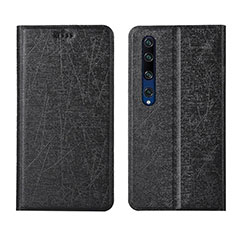 Funda de Cuero Cartera con Soporte Carcasa L01 para Xiaomi Mi 10 Negro