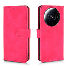 Funda de Cuero Cartera con Soporte Carcasa L01 para Xiaomi Mi 12S Ultra 5G Rosa Roja
