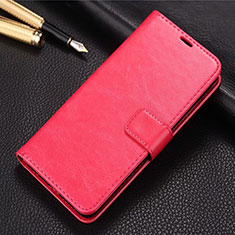 Funda de Cuero Cartera con Soporte Carcasa L01 para Xiaomi Redmi 8 Rojo