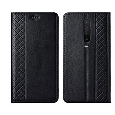 Funda de Cuero Cartera con Soporte Carcasa L01 para Xiaomi Redmi K30 5G Negro