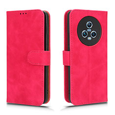 Funda de Cuero Cartera con Soporte Carcasa L01Z para Huawei Honor Magic5 5G Rosa Roja
