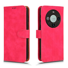 Funda de Cuero Cartera con Soporte Carcasa L01Z para Huawei Mate 60 Pro Rosa Roja